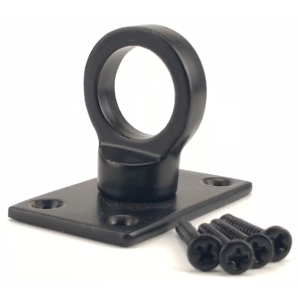 Powder Coated Black Eye Plate Decking Rope Fittings