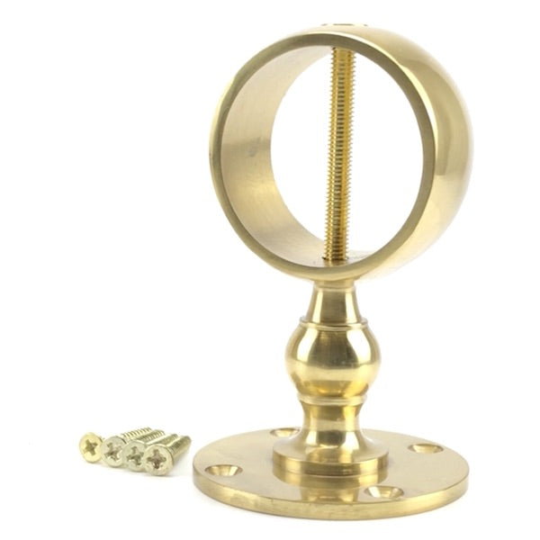 Polished Brass Low Profile Hardail Brackets Decking Rope Fitting