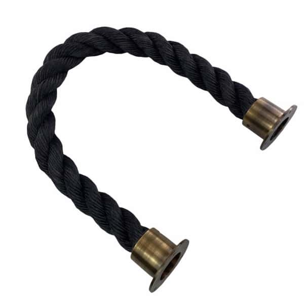 Black Staplespun Decking Rope Balustrade With Cup Ends