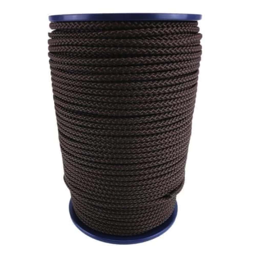 Brown Braided Polypropylene Tie Down Rope