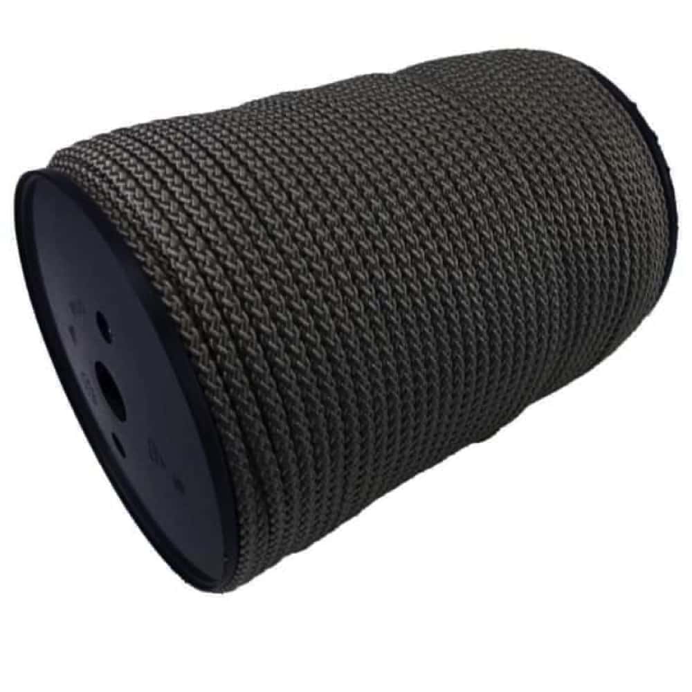 Grey Braided Polypropylene Tie Down Rope