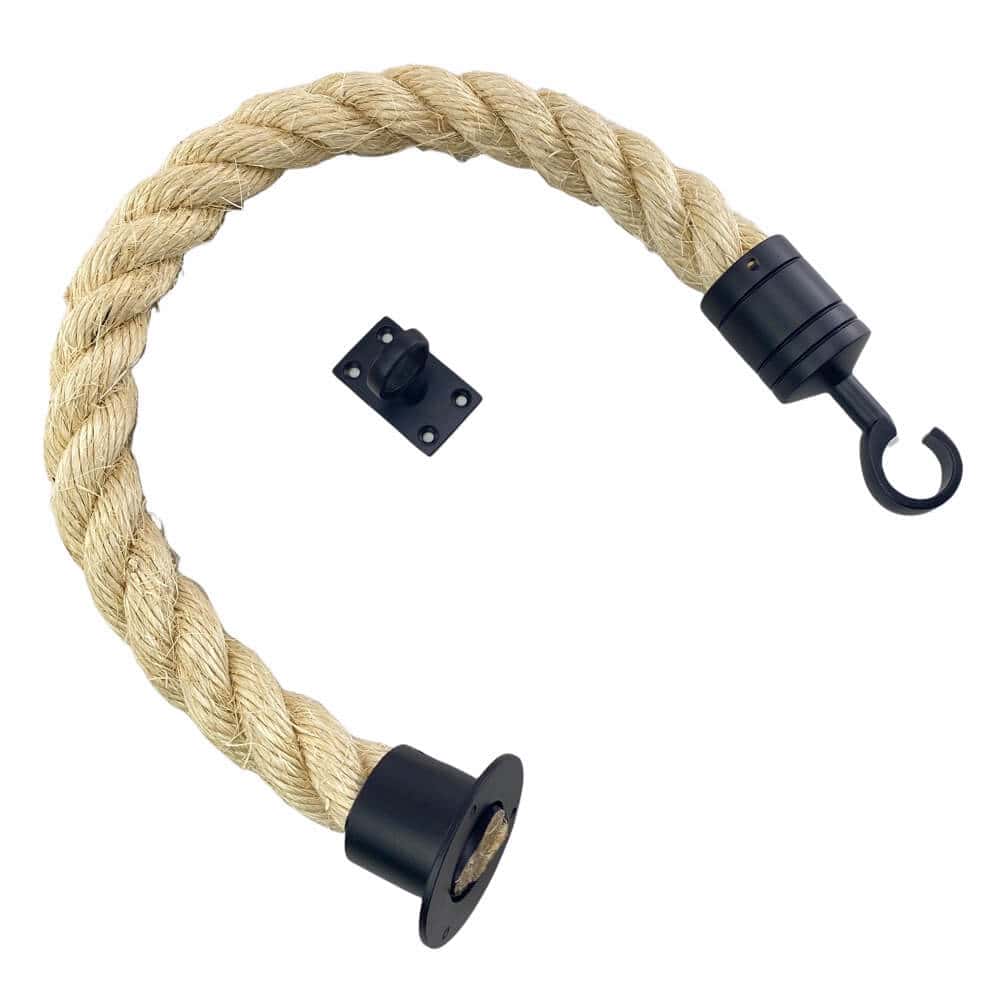 Natural Sisal Decking Rope Balustrade With Cup, Hook & Eye Plate