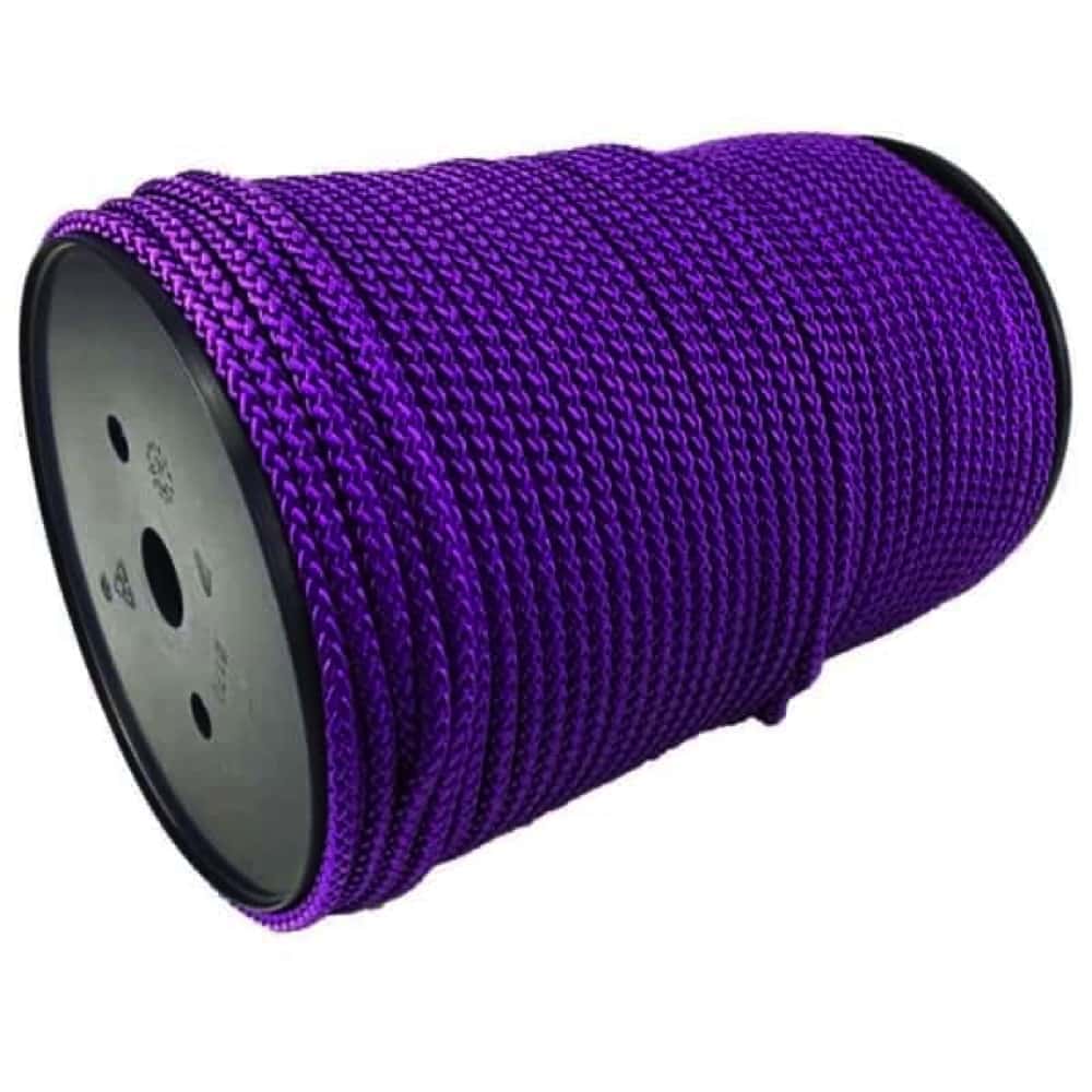 Purple Braided Polypropylene Tie Down Rope