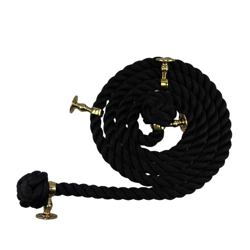 Synthetic Black Outdoor Handrail Rope