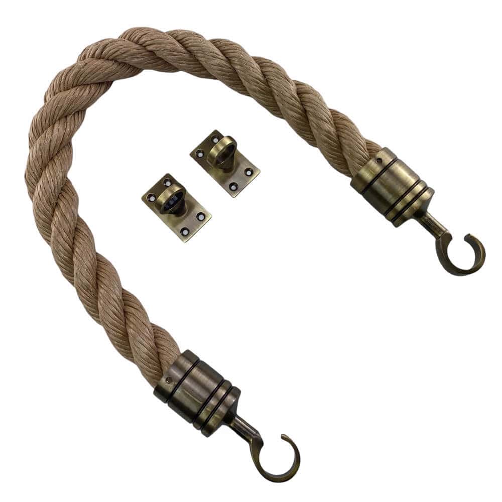 Synthetic Manila Decking Rope Balustrade With Hook & Eye Plates