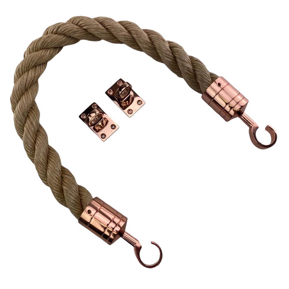 Synthetic Manila Decking Rope Balustrade With Hook & Eye Plates