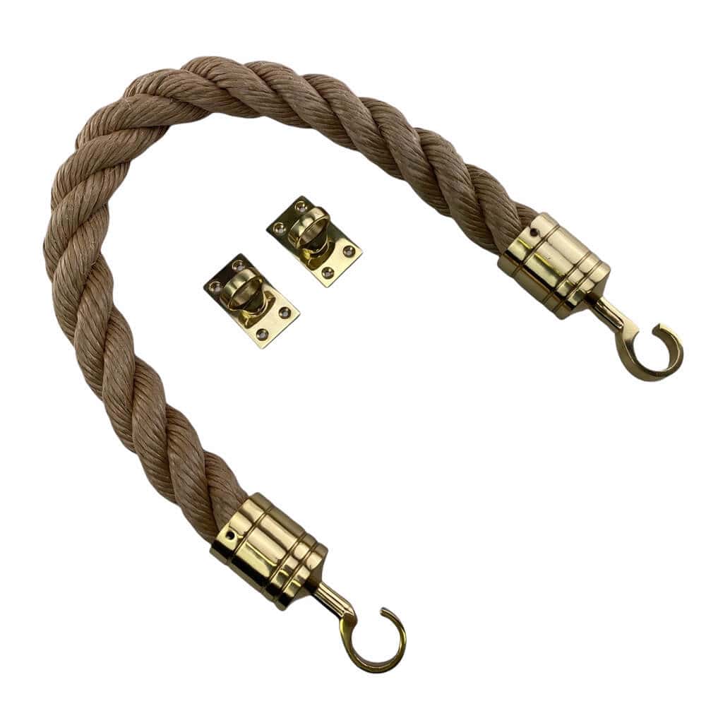 Synthetic Manila Decking Rope Balustrade With Hook & Eye Plates