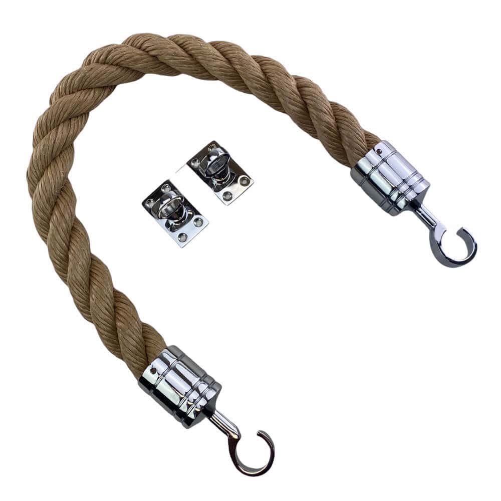 Synthetic Manila Decking Rope Balustrade With Hook & Eye Plates