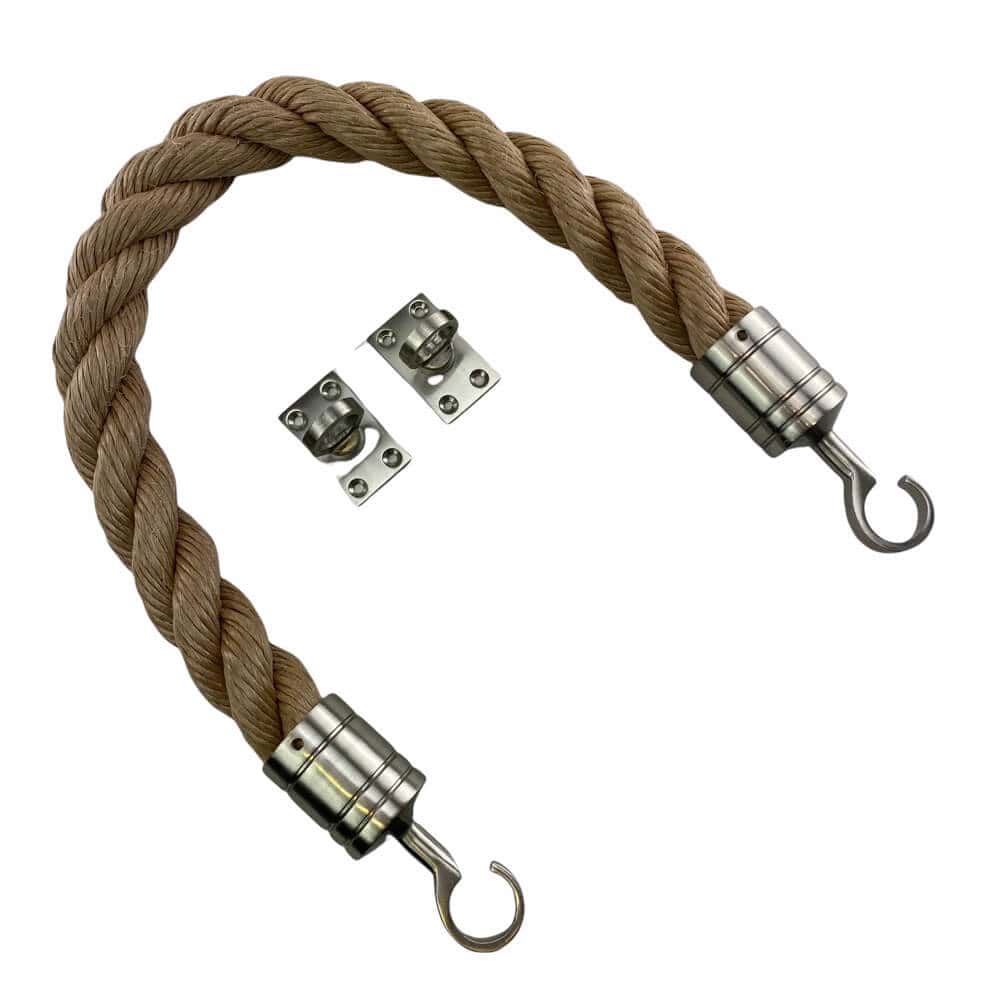 Synthetic Manila Decking Rope Balustrade With Hook & Eye Plates