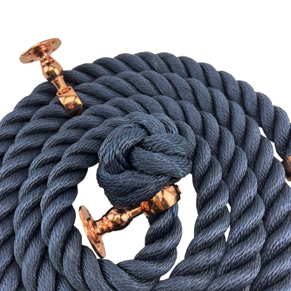 Synthetic Navy Blue Outdoor Handrail Rope