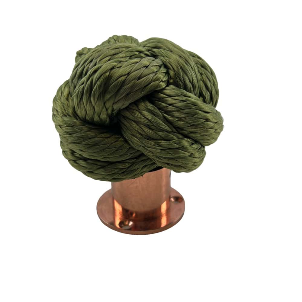 Synthetic Olive Man Rope Knot Fence Topper With Cup End