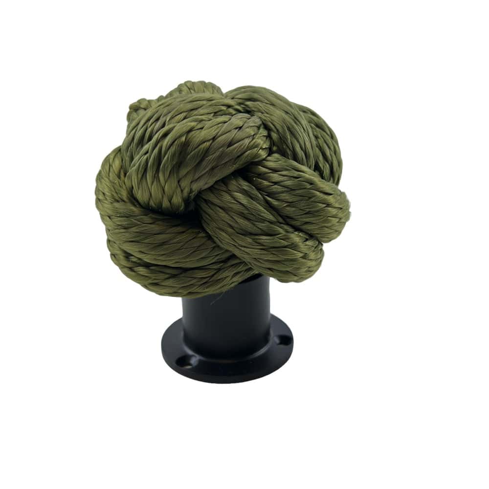 Synthetic Olive Man Rope Knot Fence Topper With Cup End