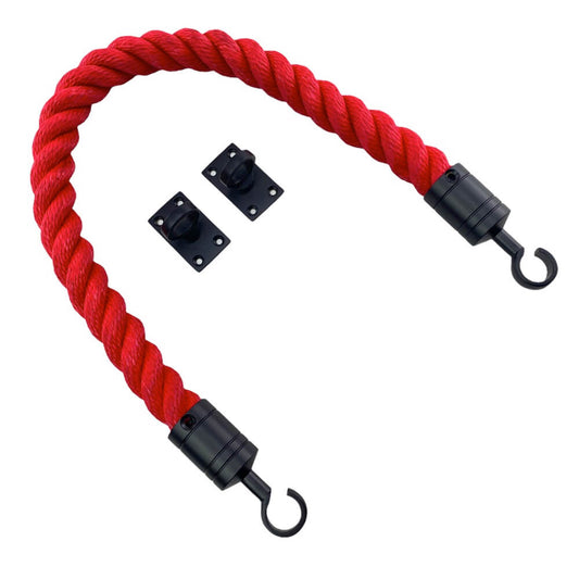 Synthetic Red Decking Rope Balustrade With Hook & Eye Plates