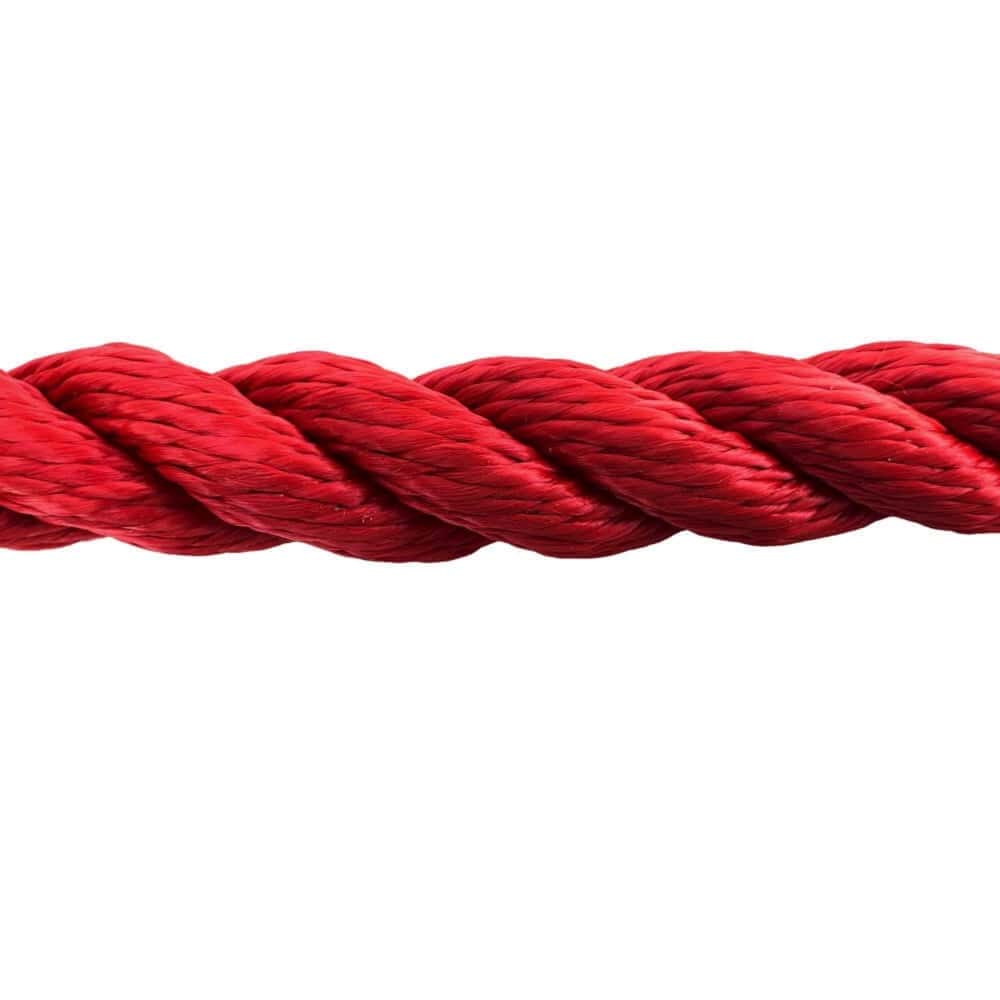 Synthetic Red Decking Rope - Rope Sample