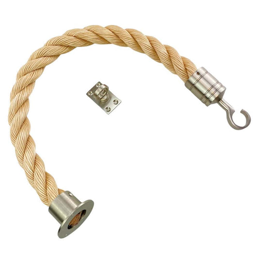 Synthetic Sisal Decking Rope Balustrade With Cup, Hook & Eye Plate