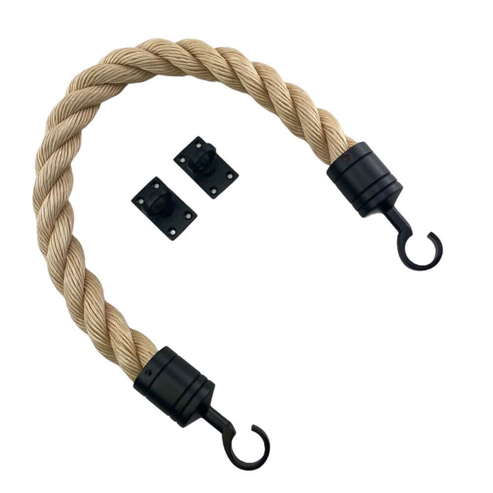 Synthetic Sisal Decking Rope Balustrade With Hook & Eye Plates