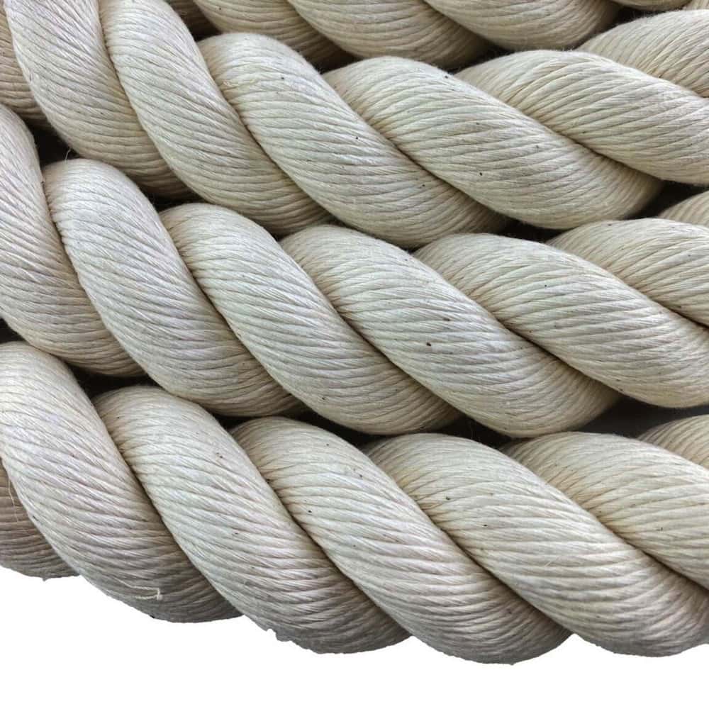 Synthetic White Cotton Decking Rope - Rope Sample