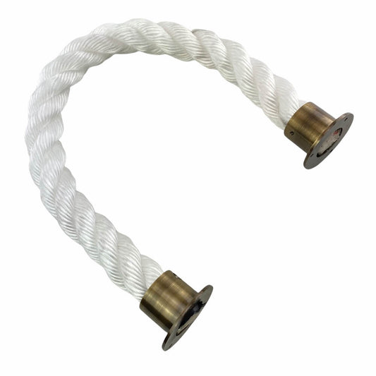 White Staplespun Decking Rope Balustrade With Cup Ends