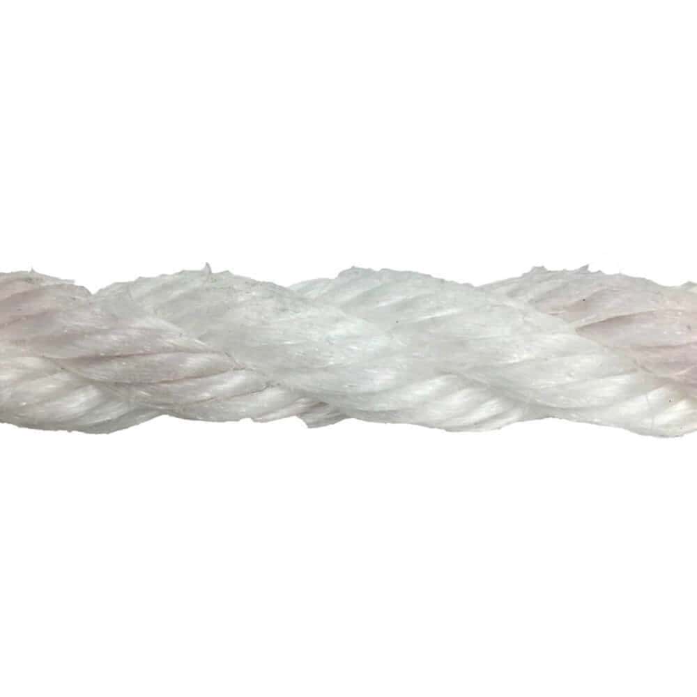 White Staplespun Decking Rope - Rope Sample