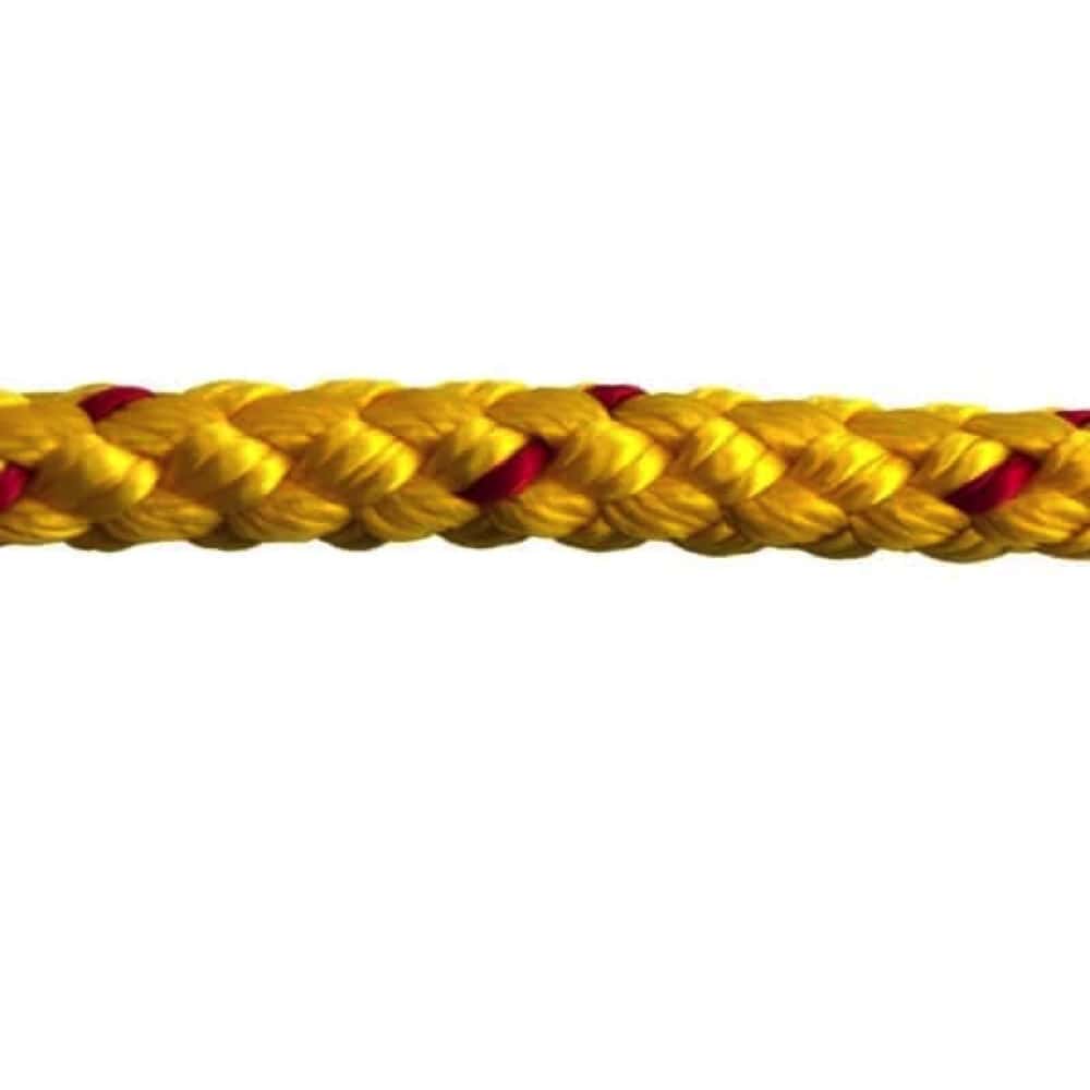 Yellow & Red Braided Polypropylene Tie Down Rope