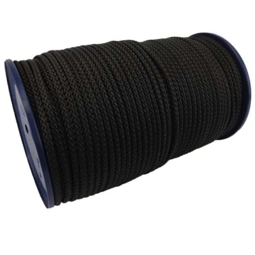 Propelled Down Rope Black Braided Polypropylene Tie Down Rope – Decking Rope Fittings