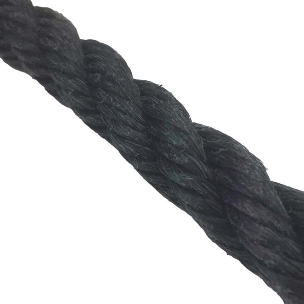 Black Staplespun Decking Rope - Rope Sample