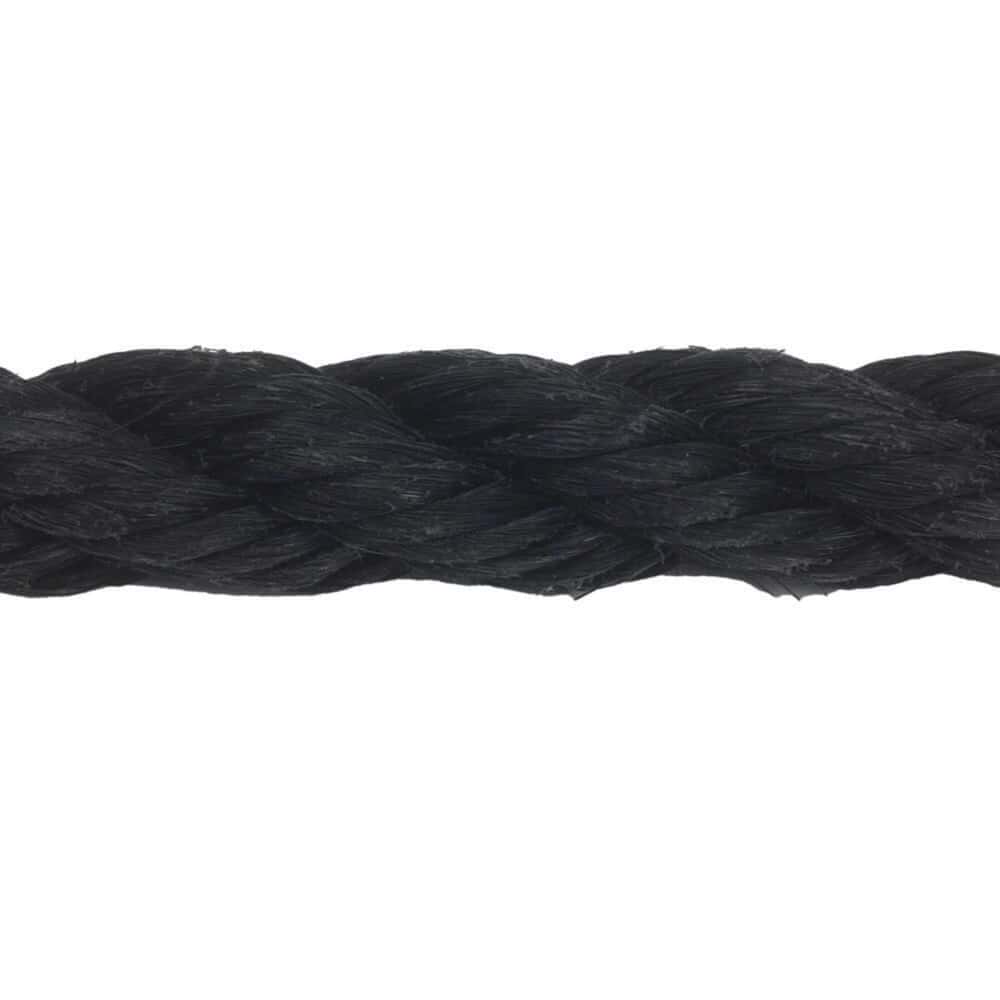 Black Staplespun Decking Rope - Rope Sample