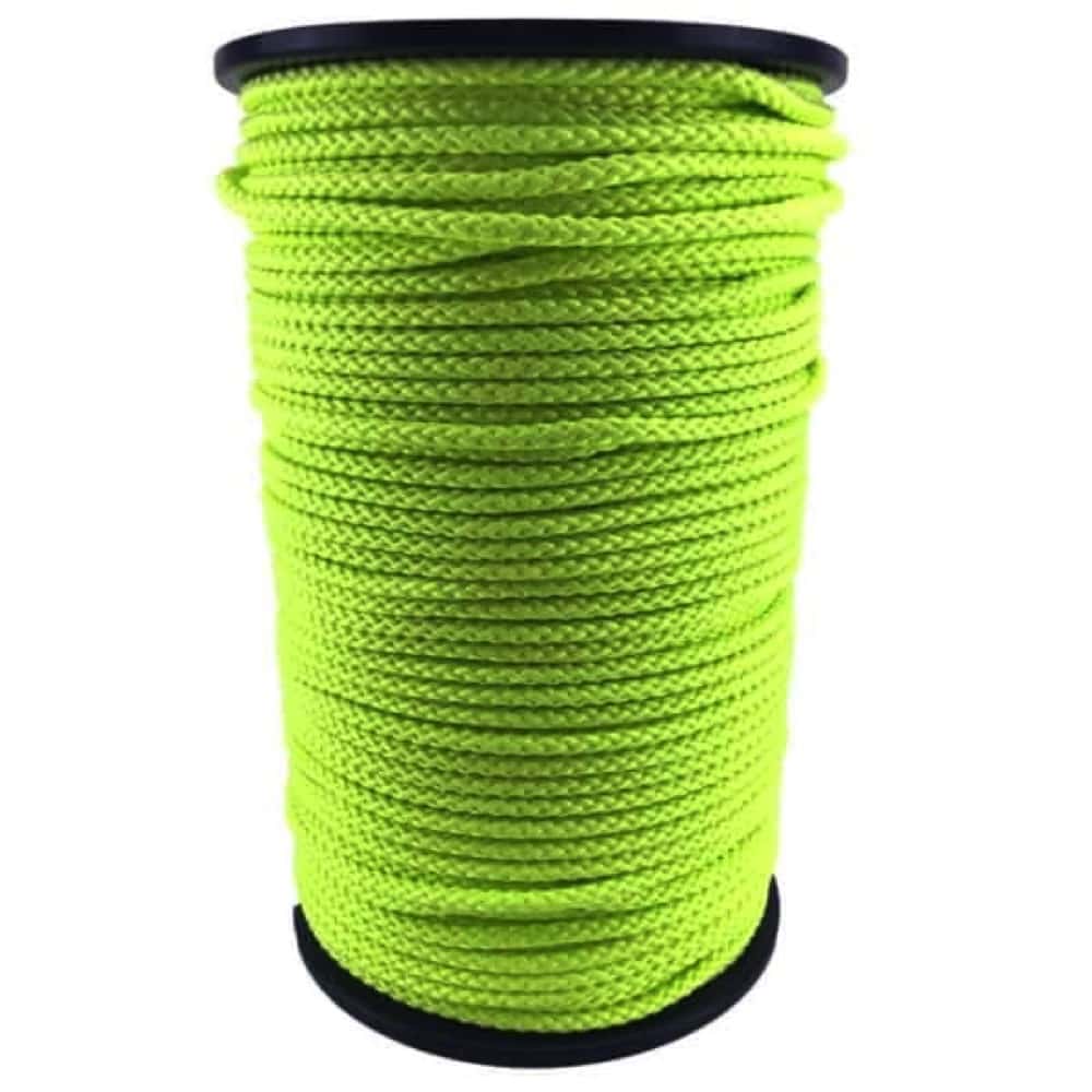 Fluorescent Yellow Braided Polypropylene Tie Down Rope