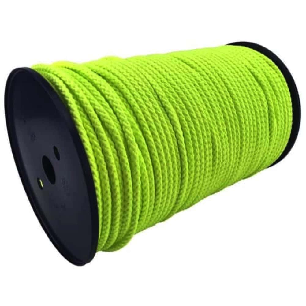 Yellow Jacket Ropes Fluorescent Yellow Braided Polypropylene Tie Down Rope – Decking Rope ...