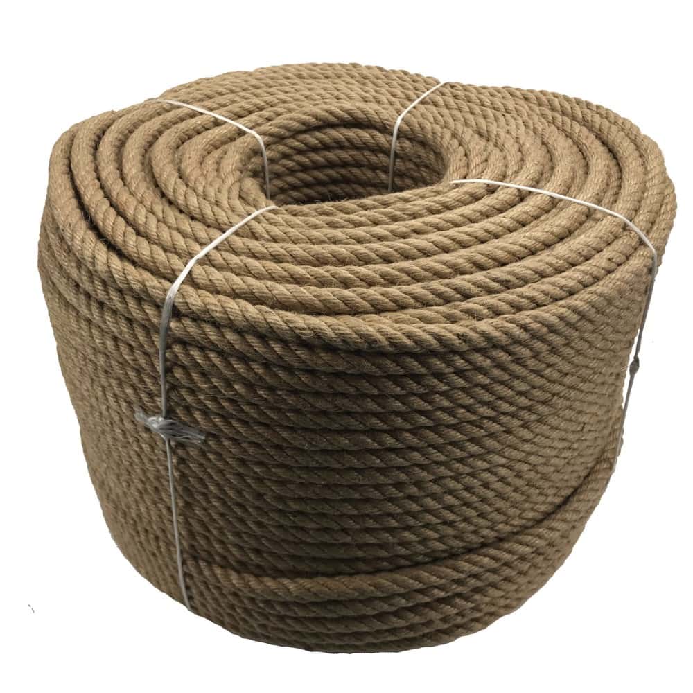 Natural Jute Rope Strong Twisted Decking Cord Garden Rope for Camping 6mm -  50mm