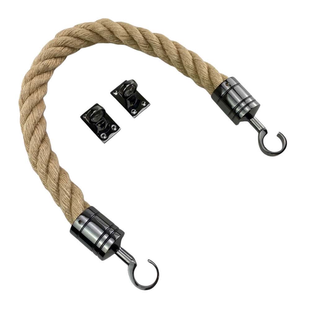 Natural Jute Decking Rope Balustrade With Hook & Eye Plates – Decking ...