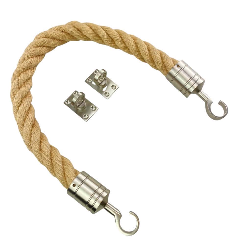 Derickking Rope Natural Jute Decking Rope Balustrade With Hook & Eye Plates – Decking ...