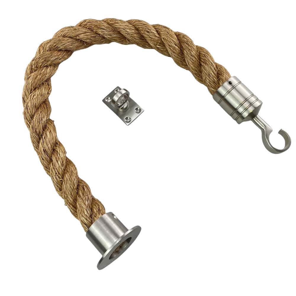RopeServices UK 40mm Satin Nickel Decking Rope Cup Ends, Decking Rope