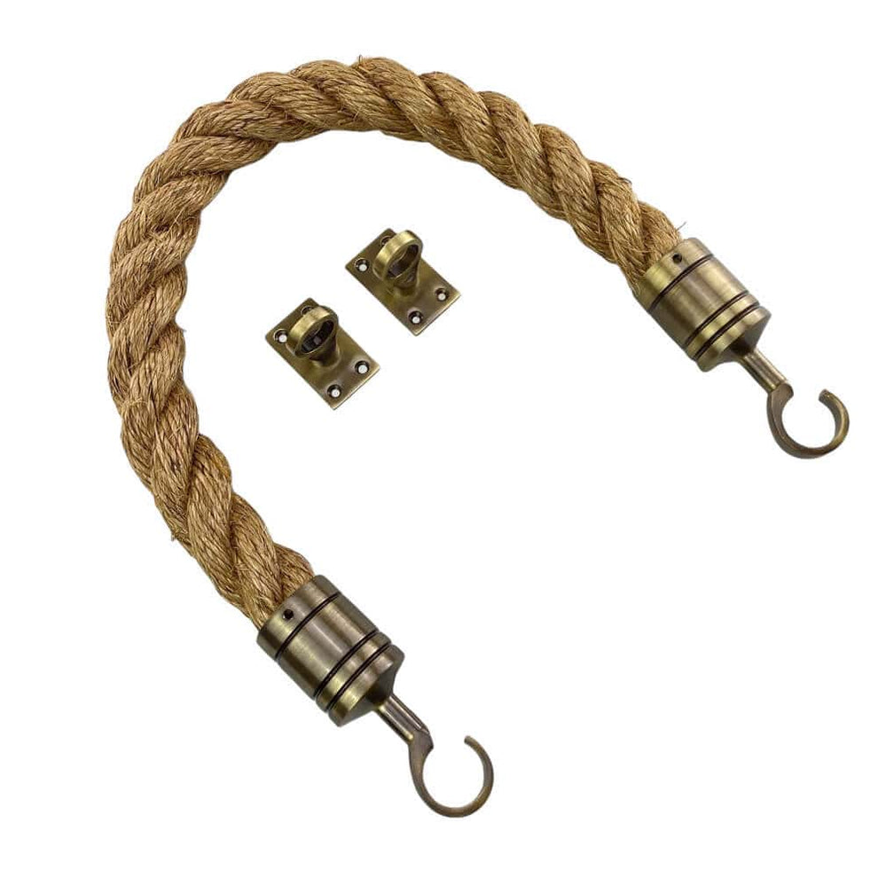 Natural Manila Decking Rope Balustrade With Hook & Eye Plates – Decking ...