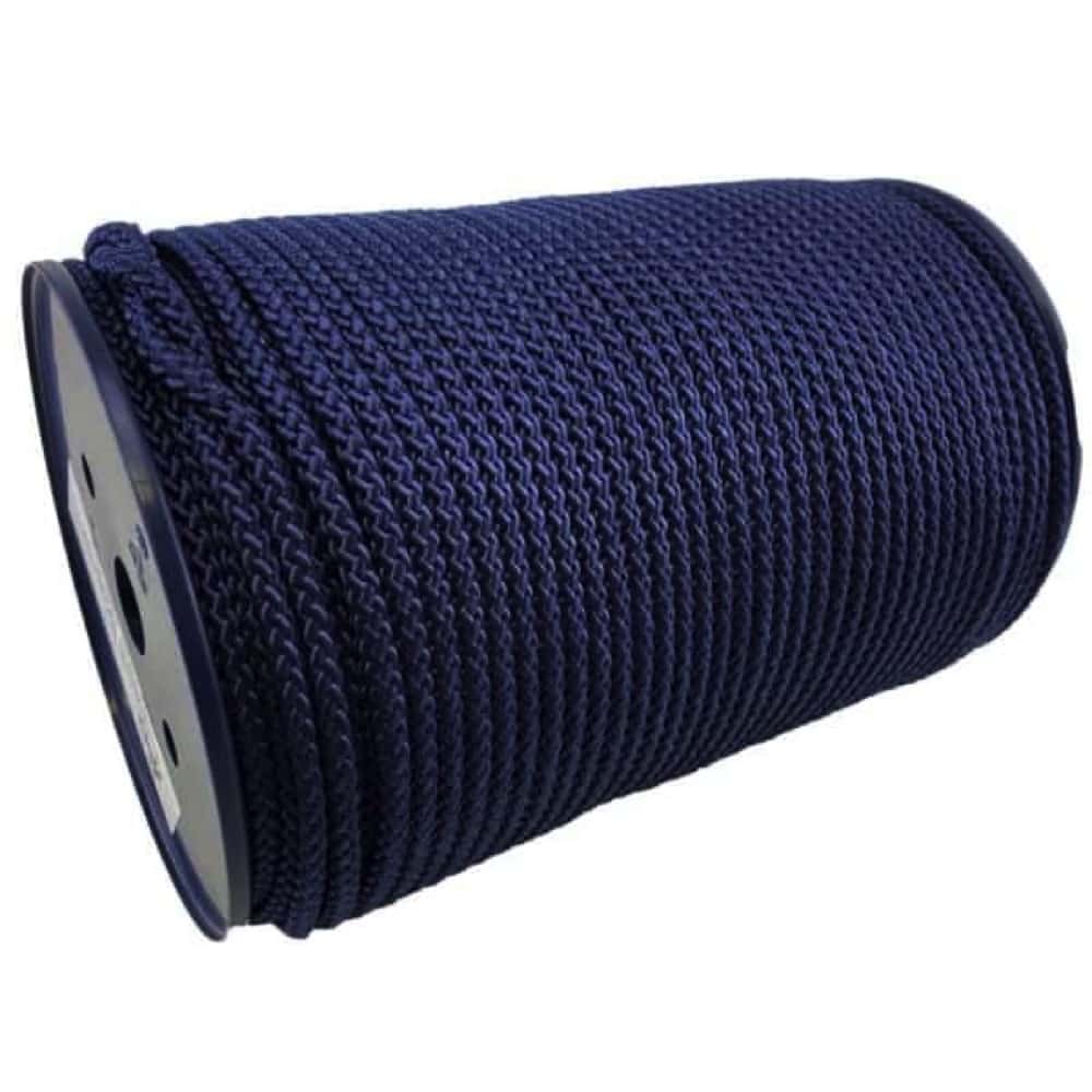 Navy Blue Braided Polypropylene Tie Down Rope