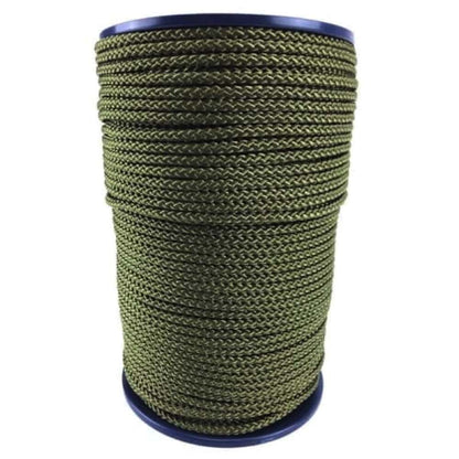Olive Braided Polypropylene Tie Down Rope