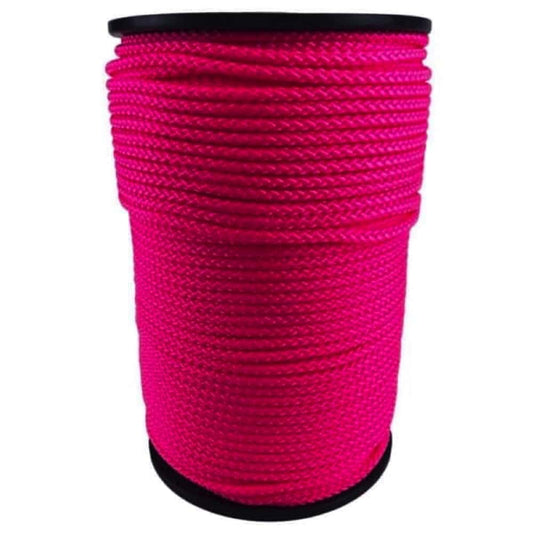 Pink Braided Polypropylene Tie Down Rope