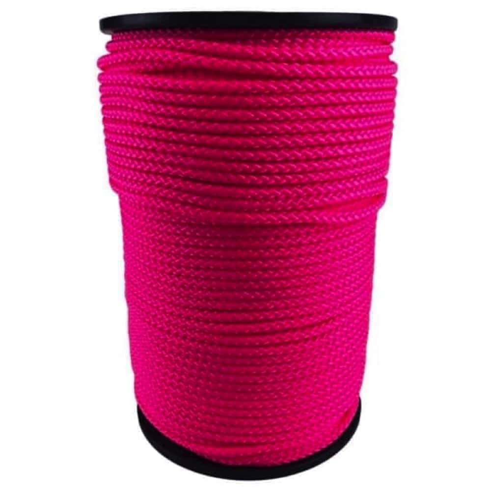 Pink Braided Polypropylene Tie Down Rope