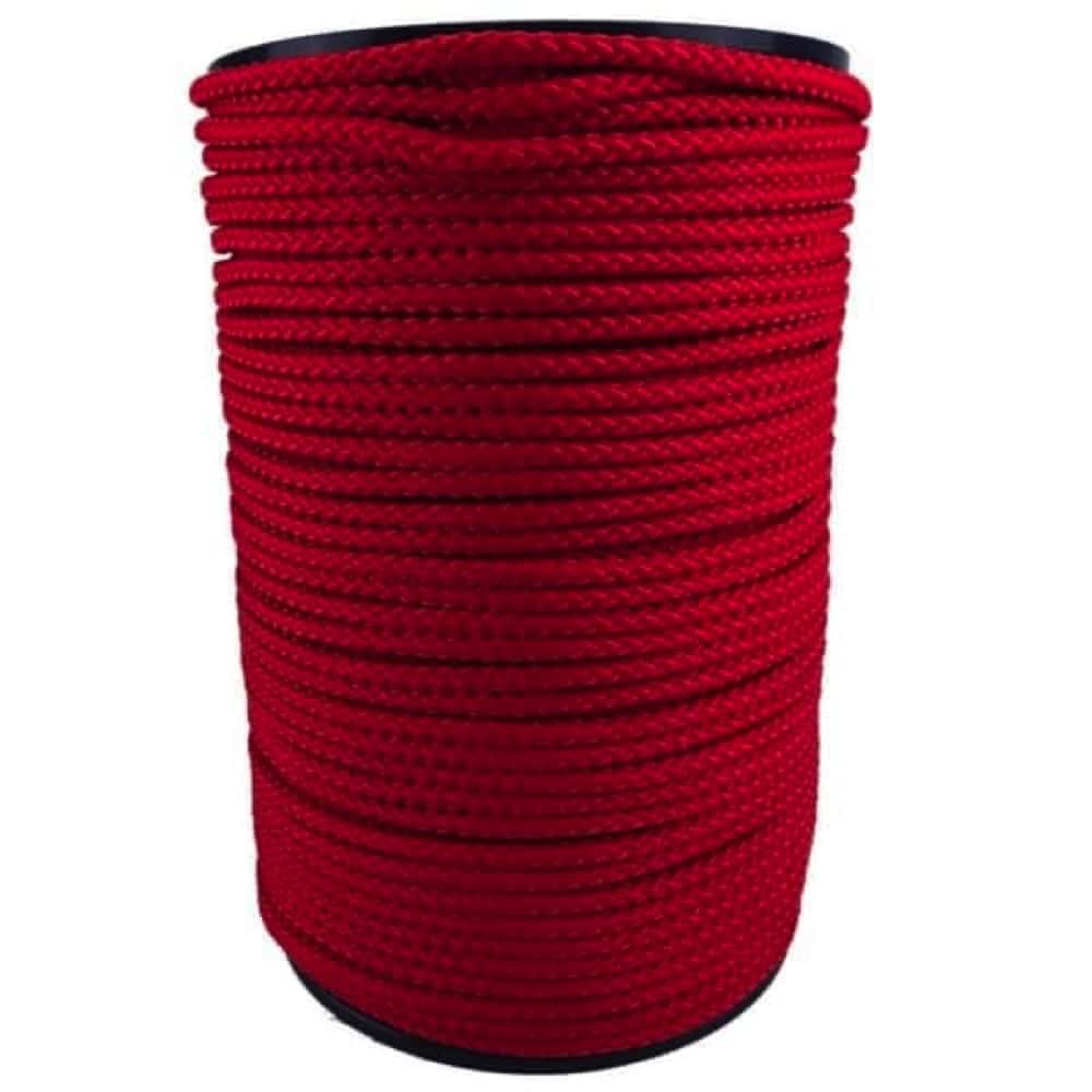 Red Rope 200m Red Braided Polypropylene Tie Down Rope – Decking Rope Fittings