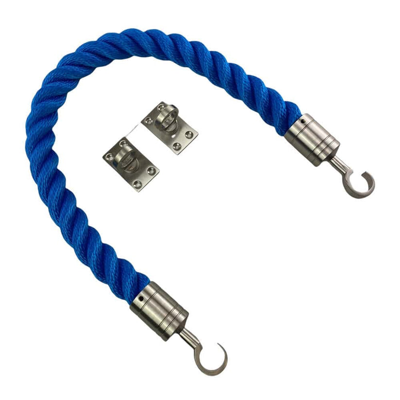 Synthetic Royal Blue Decking Rope Balustrade With Hook & Eye Plates ...