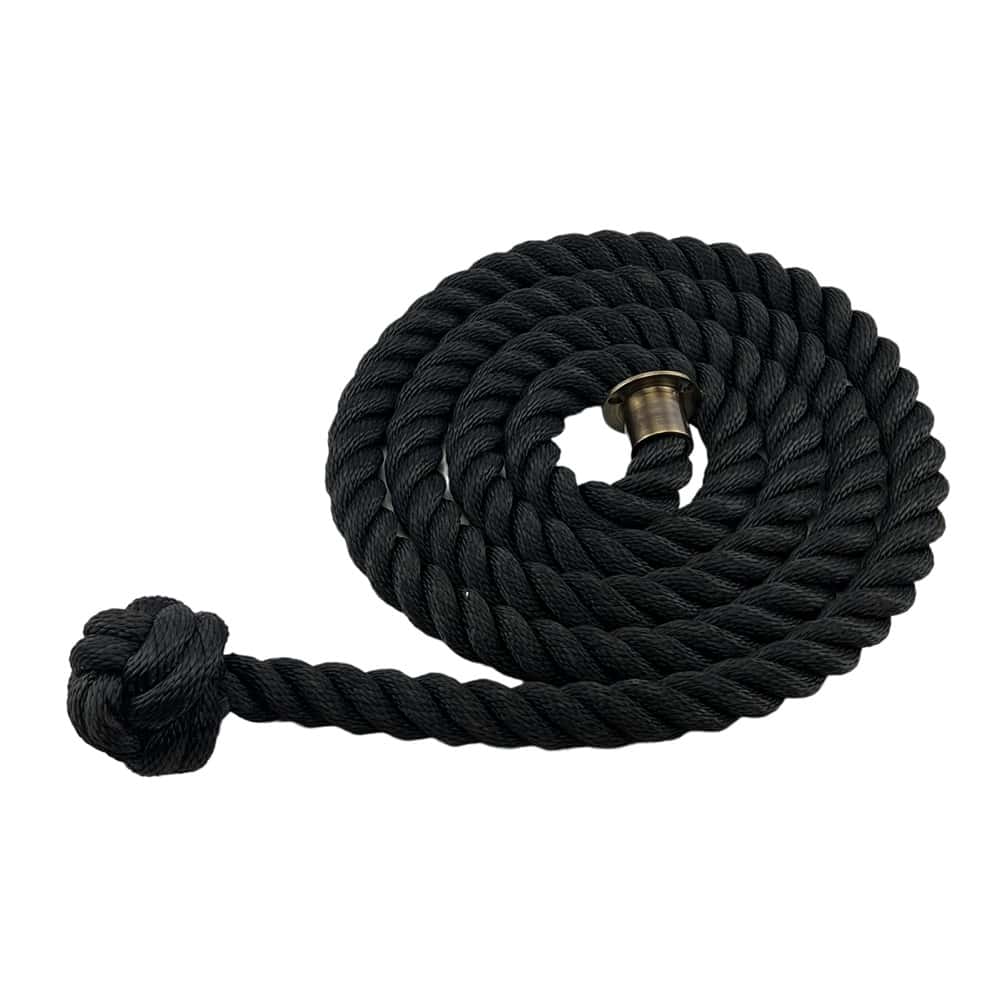 Synthetic Black Decking Rope With Man Rope Knot & Cup End – Decking Rope  Fittings