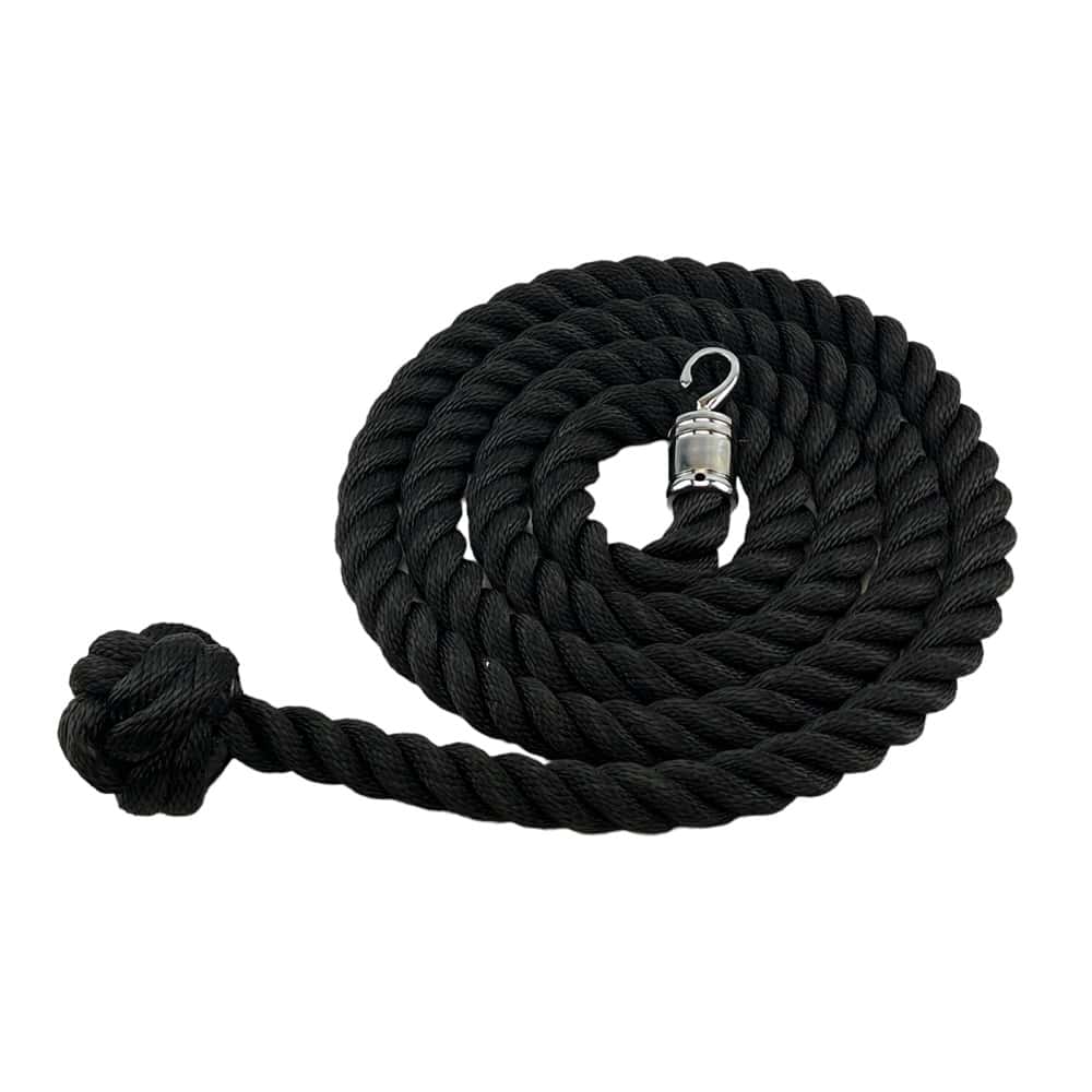 Deaft Rope Synthetic Black Decking Rope With Man Rope Knot & Hook – Decking Rope ...