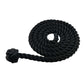 Synthetic Black Decking Rope With Man Rope Knot With Hook & Eye Plate