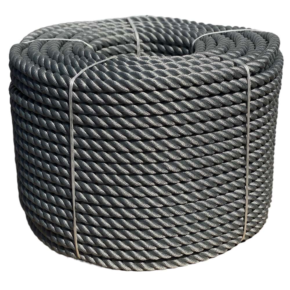 Synthetic Grey Decking Rope - Rope Sample