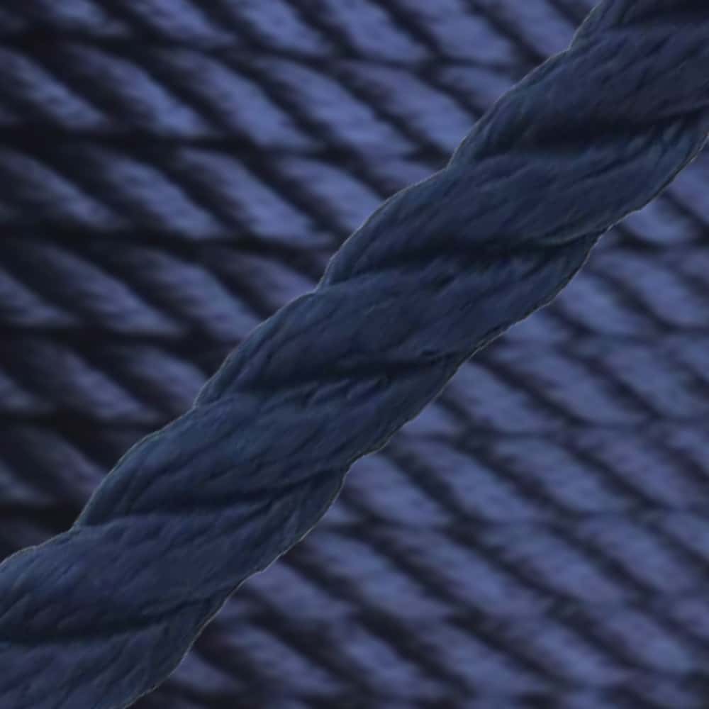Synthetic Navy Blue Decking Rope - Rope Sample