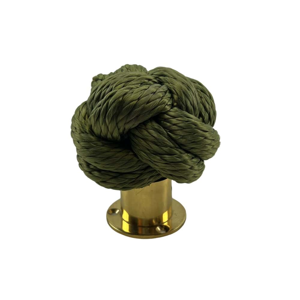 Synthetic Olive Man Rope Knot Fence Topper With Cup End
