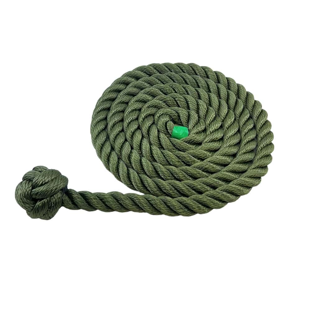 Synthetic Olive Decking Rope With Man Rope Knot & Cup End