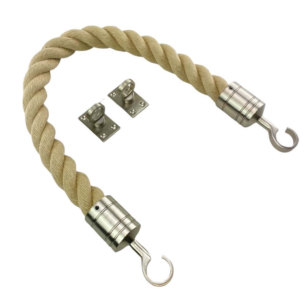 Square Rope Back Plate Synthetic Polyhemp Decking Rope Balustrade With Hook & Eye Plates ...