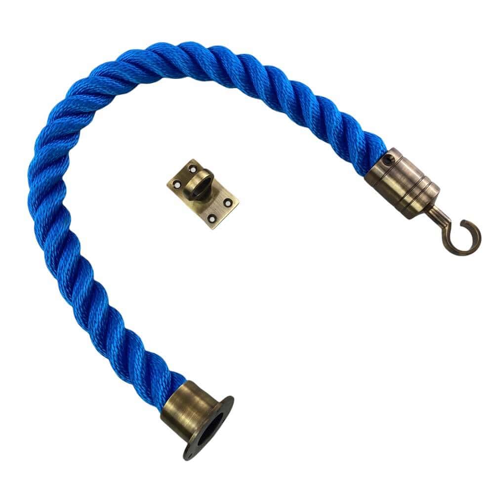 Synthetic Royal Blue Decking Rope Balustrade With Cup, Hook & Eye Plat ...
